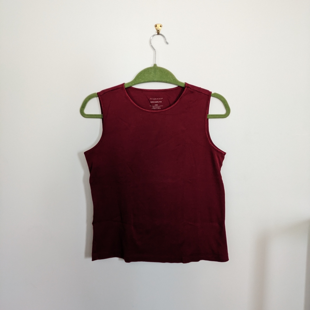 Christopher & Banks Sleeveless Burgundy Top